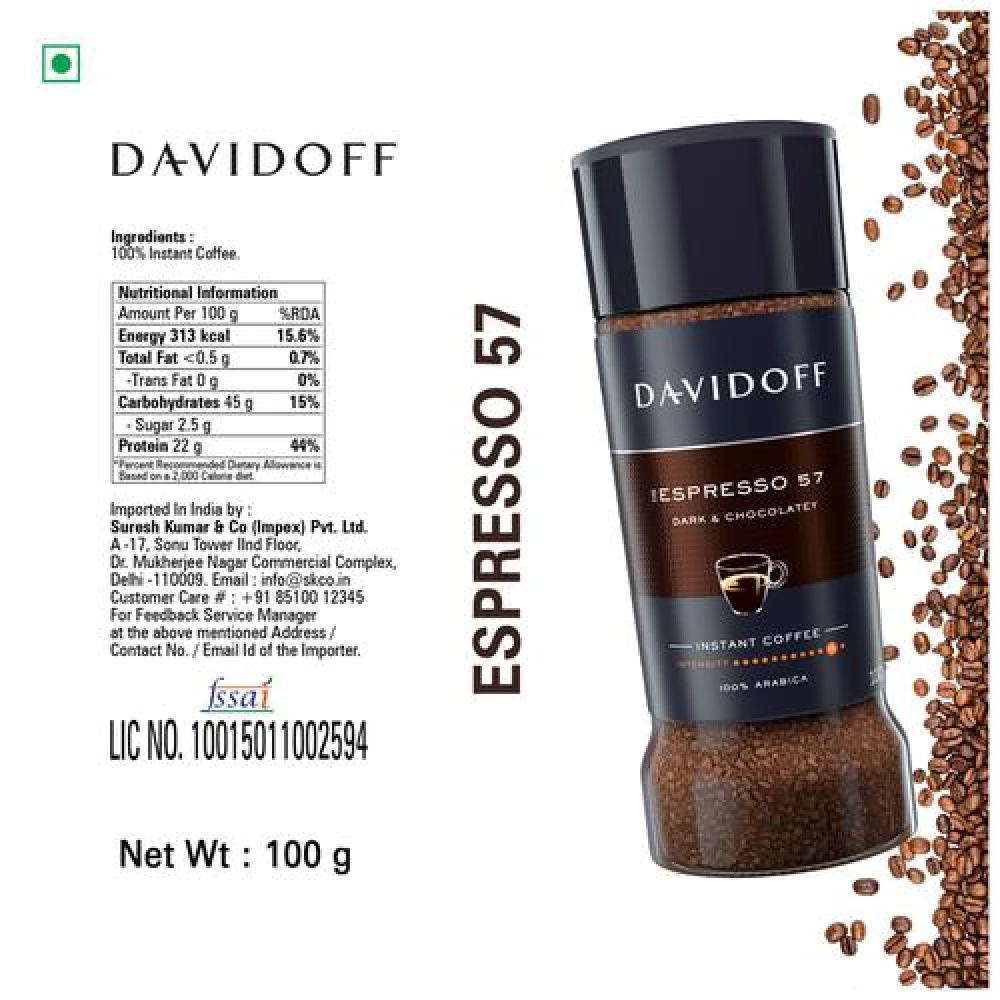 Davidoff Espresso 57 Intense Instant Coffee, 100 g Bottle-8.webp